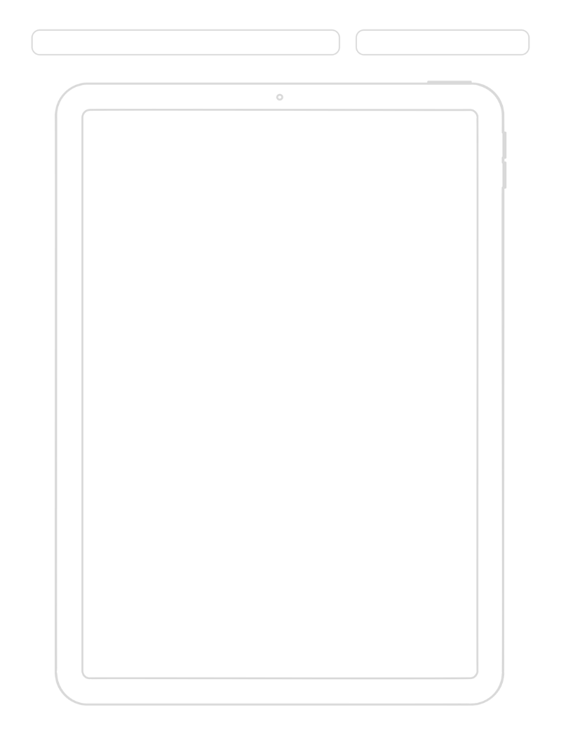 UXPad Tablet edition: large portrait screen template