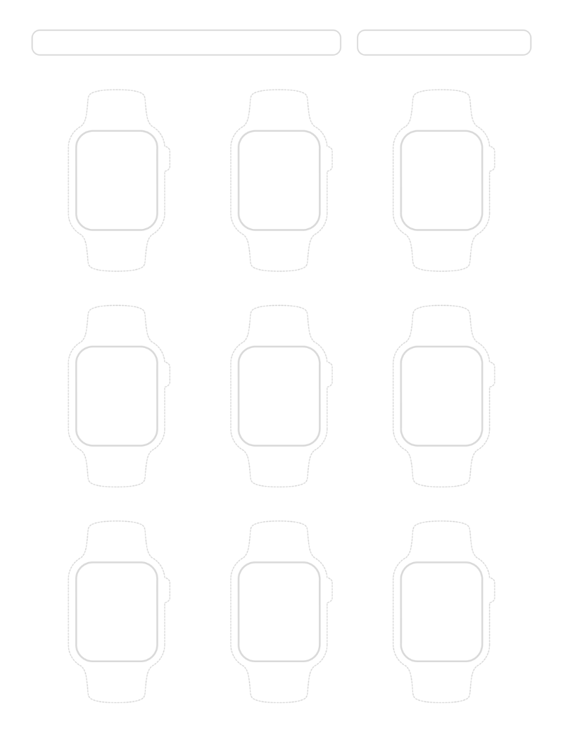 UXPad Smartwatch edition: multi-screen flow template